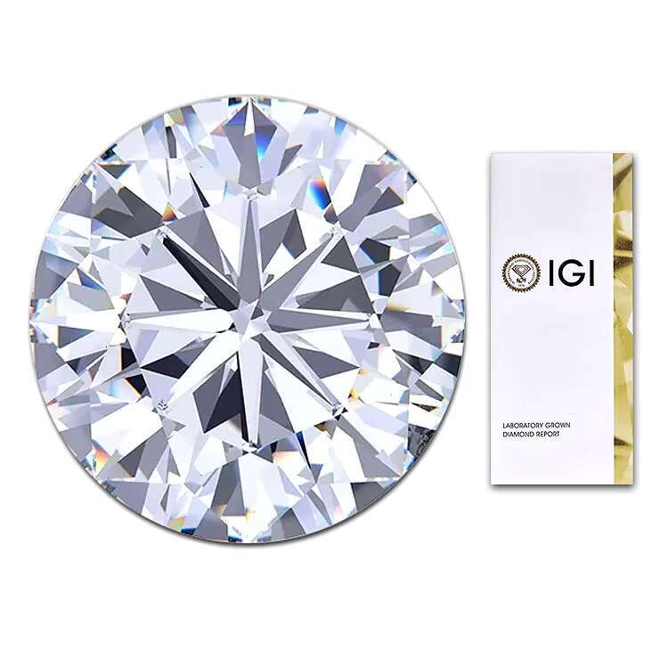 IGI Certified 3.57 Ct White Lab Grown round Diamonds G VS1 Clarity for Engagement Rings or Jewelry Making