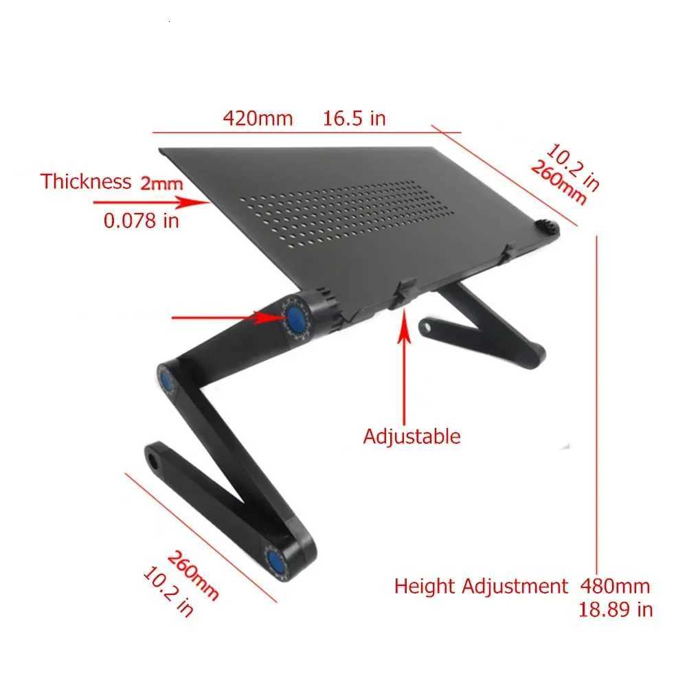 Adjustable Laptop Standing Desk Bed Mtifunctional Laptop Table 360 Rotating te Notebook Lap Aluminum Laptop Stand C251111