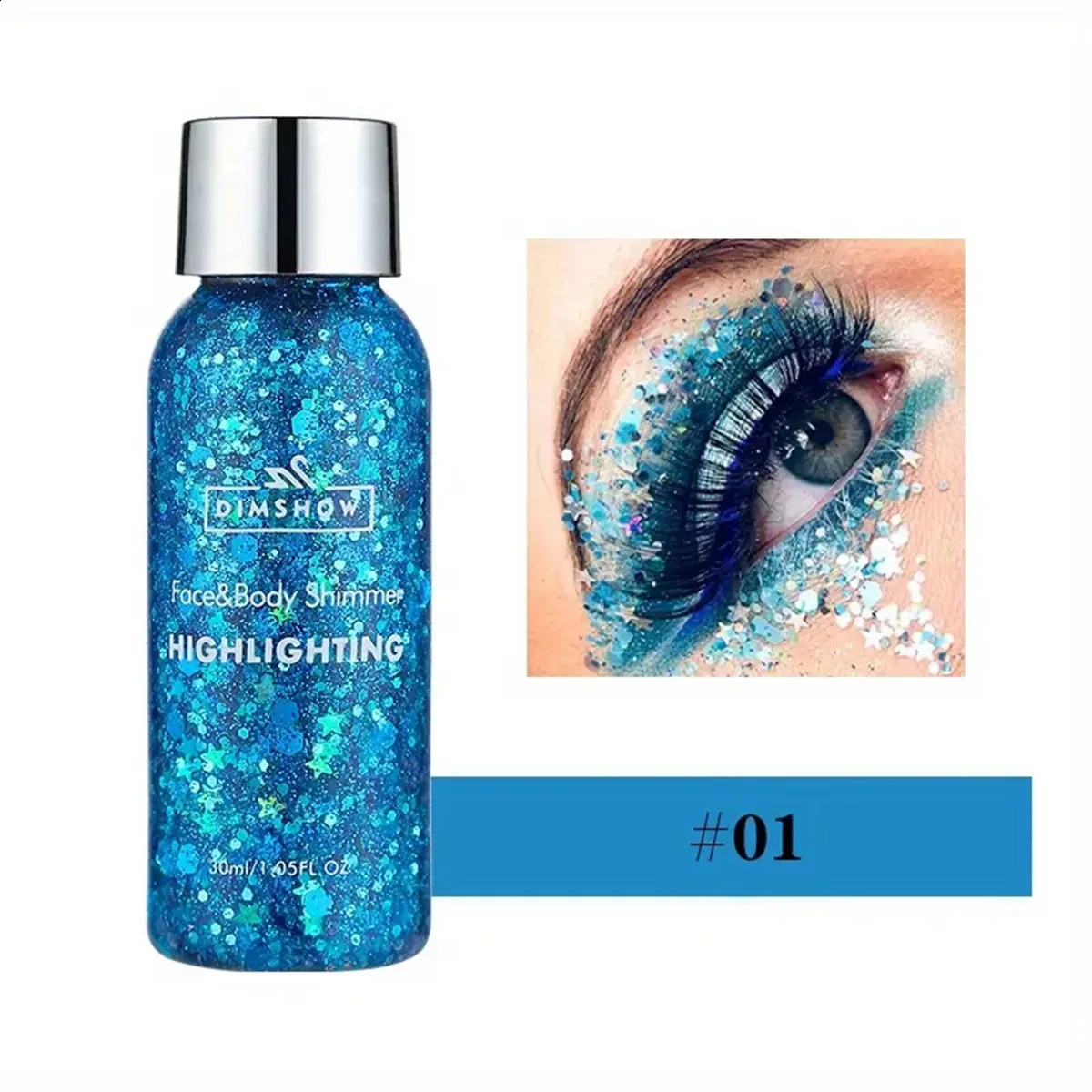 Body Glitter Chunky Gel Lotion Glitter Liquid Eyeshadow Mermaid Sequins Sparkling Face Hair Lips Nail Makeup Cosmetic Festival 250410