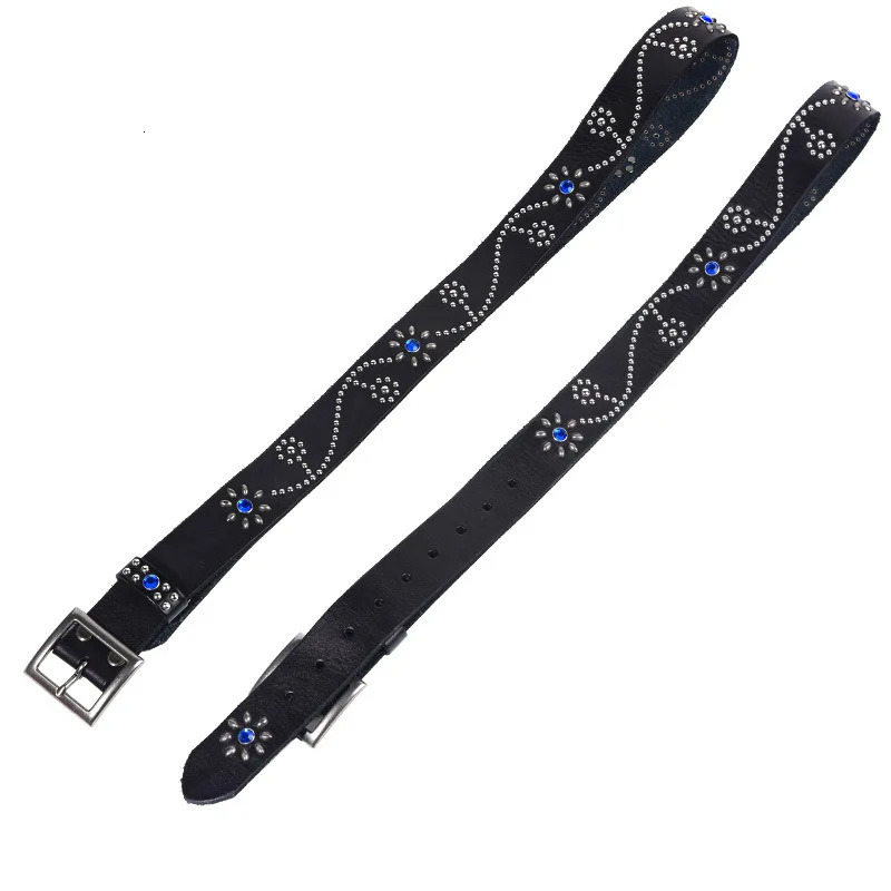 Vintage Style Western Punk Belt for Women with Rhinestones and Studs 251110