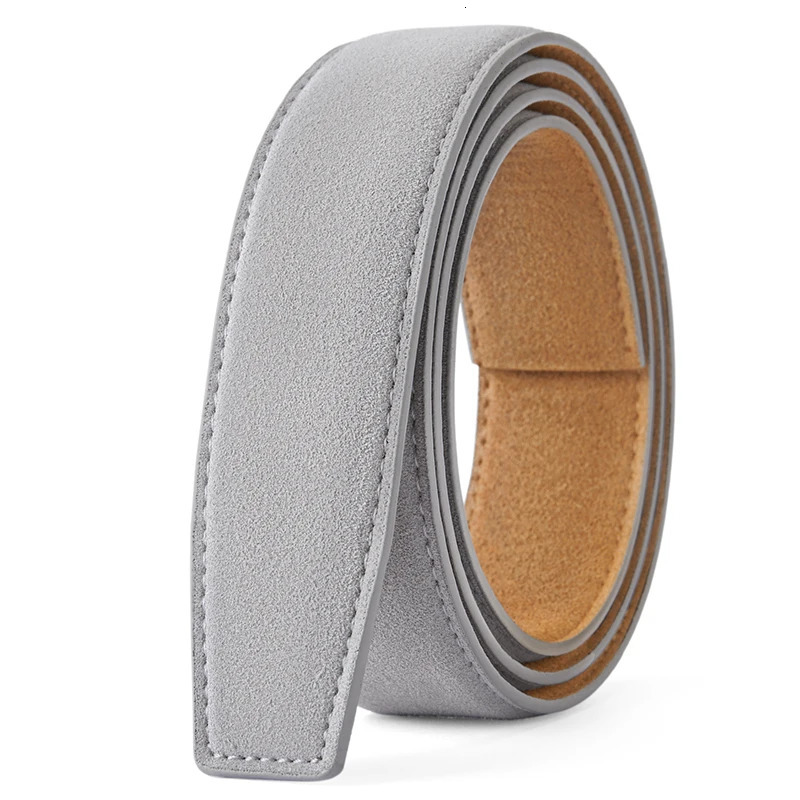 35cm Unisex Belt Suede Style er Belts Soft Leather Suitable for Automatic Buckle 251110