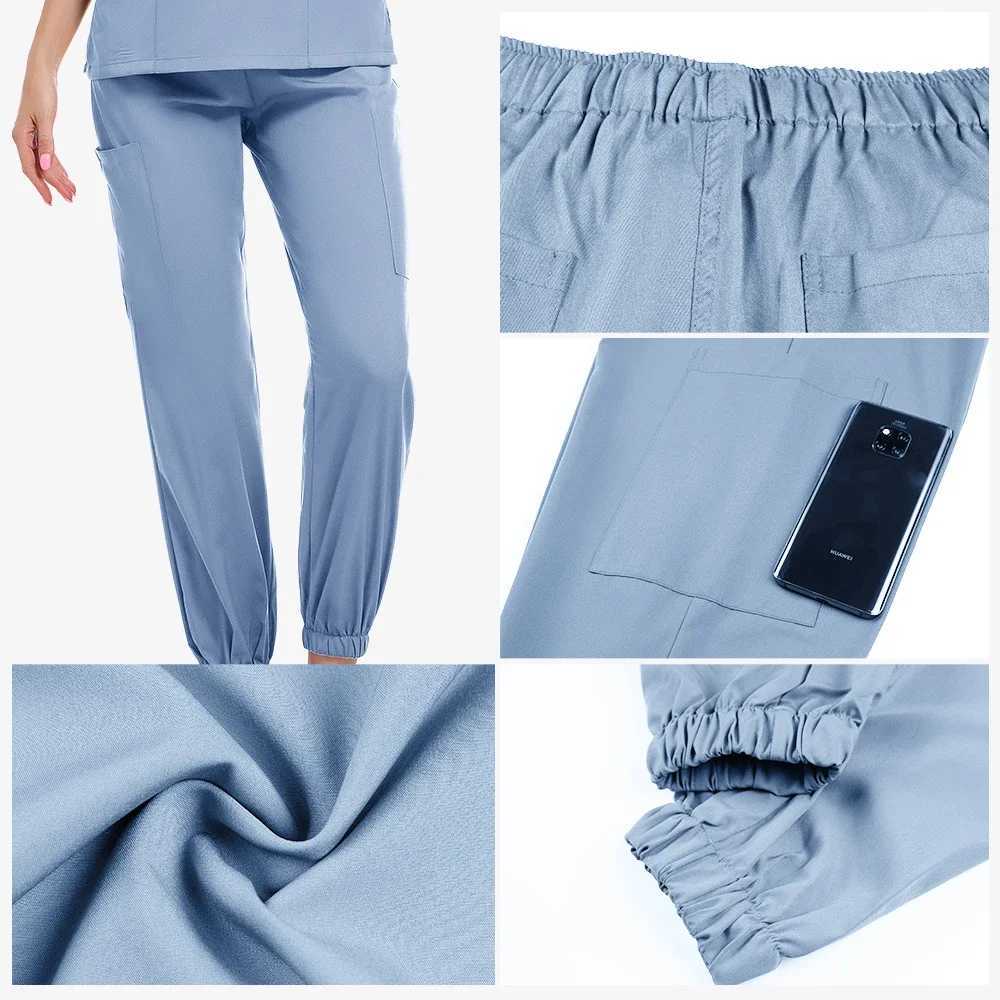 Scrubs Medical Uniform Short Slve Tops+Pants Nursing Uniform Women Pet Shop Doctor Hospital Clinic Surgery Workwear Scrub Sets X250410