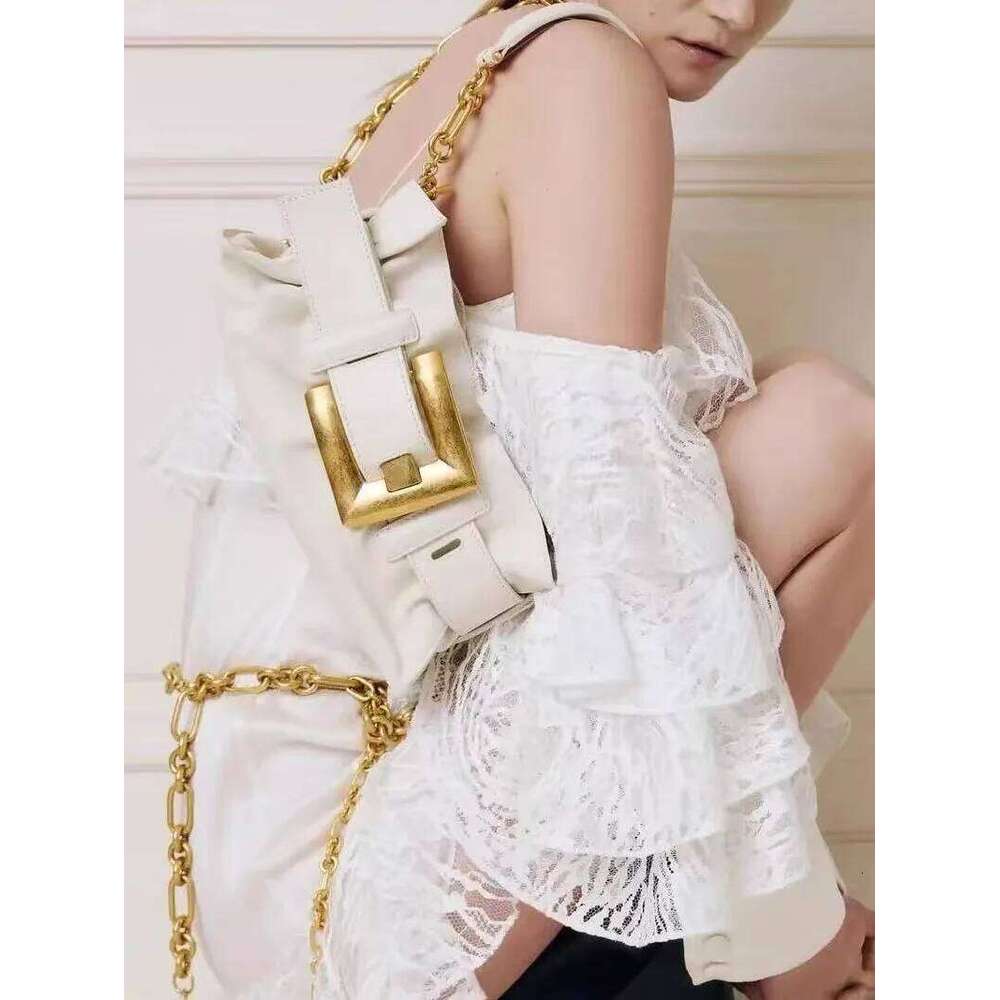 Vintage Tote Shoulder 2025 New Belt Buckle Hand Armpit Bag Luxury High Quality Pu Leather Underarm Bag