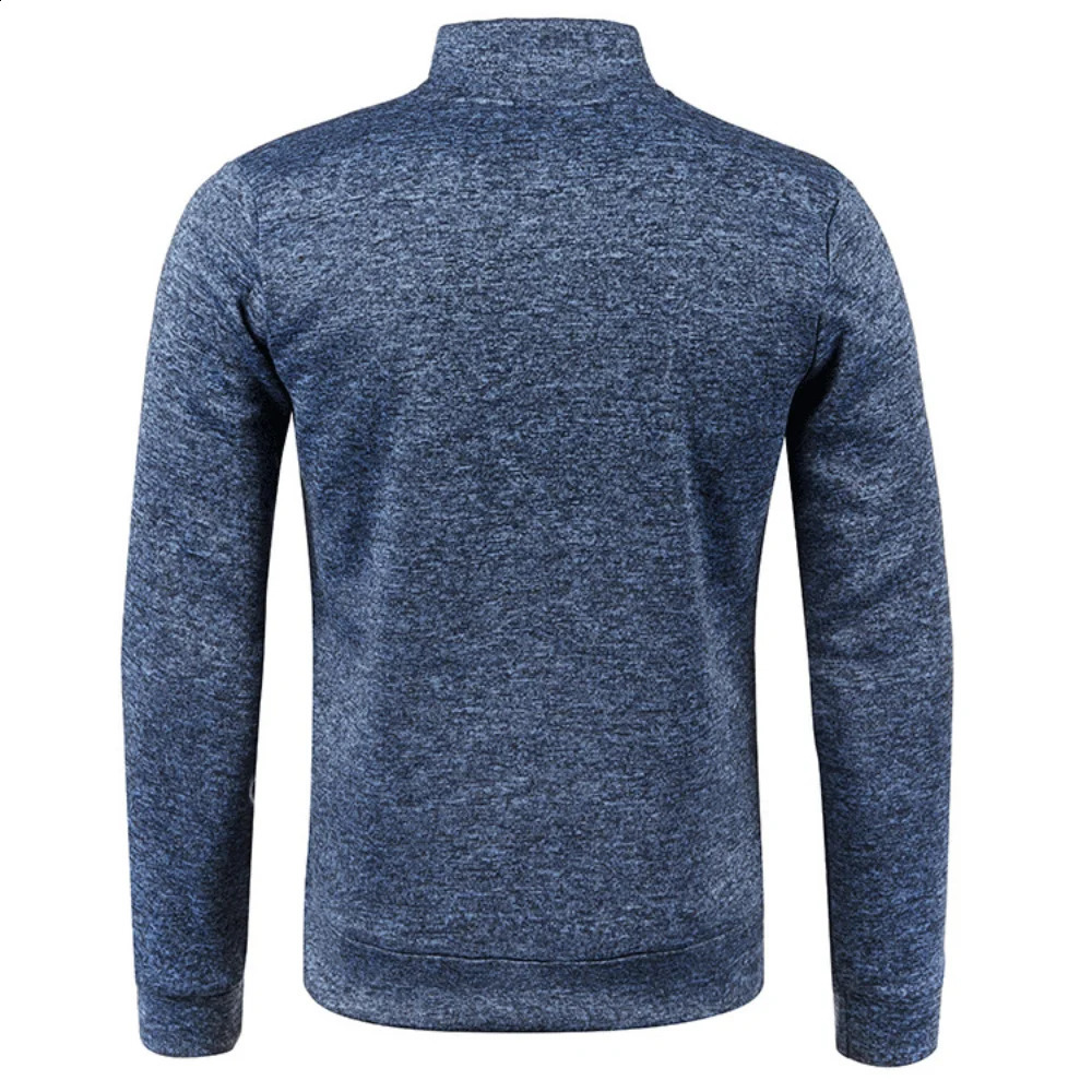 Autumn and Winter Mens Zipper Knitted Long Sleeve Thin Cashmere Fashion Top Sweater 250411Z