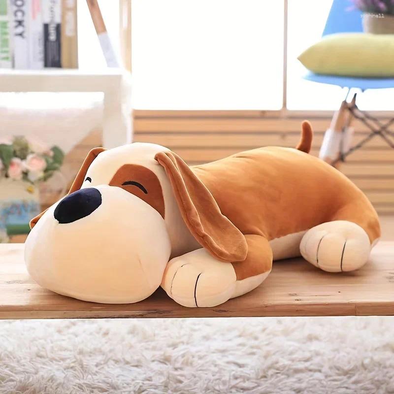 Update Adorable Dog Plush Pillow Soft Stuffed Animals Simulation Toy Lying Doll Home Decor Xmas Gifts For Boys Girls Pet