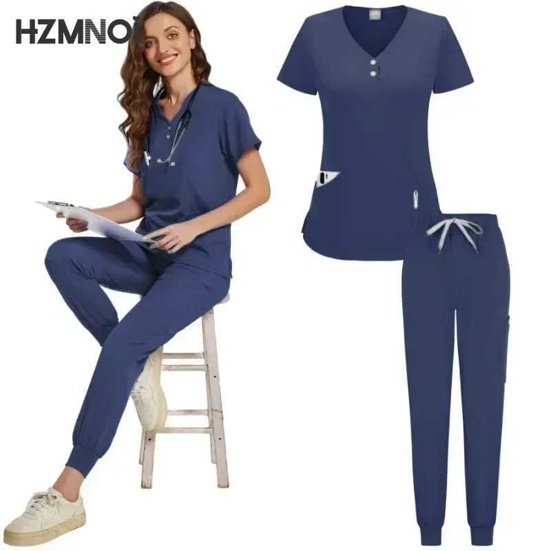 Hospital Surgical Uniform Medical Scrub Set Doctor Nurse Clothes Nursing Accessories Dental Clinic Beauty Sn Workwear Lab Set X250410