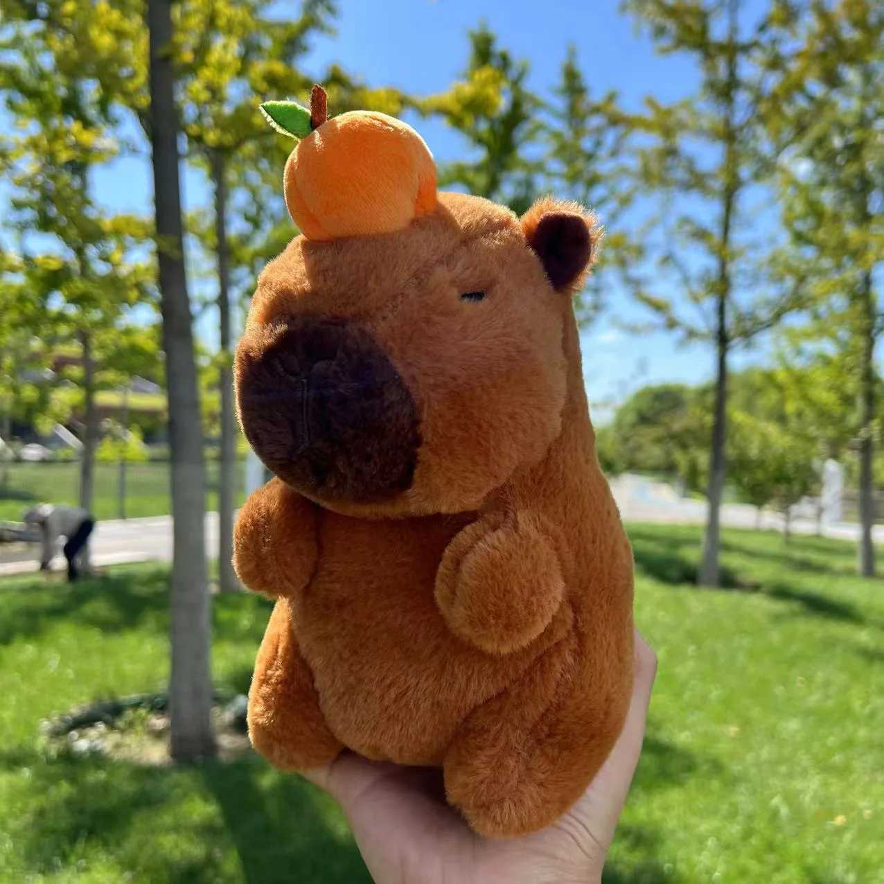 New 21cm Capybara plush toy simulation Capibara animated plush toy cute soft stuffed animal doll plush Christmas gift W250411