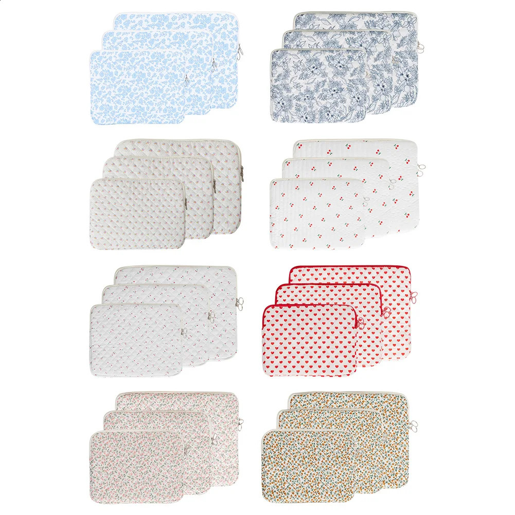 11/13/15 Inch Laptop Sleeve Quilted Laptop Bag Coquette Floral Laptop Carrying Case Office Accessories 250407