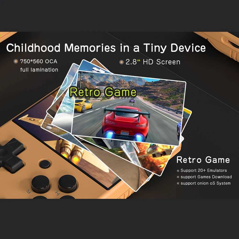 MIYOO Mini V4 Portable Retro Handheld Game Console 2.8-inch IPS Screen Mini Video Game Console Classic Game Simulator Player T250411