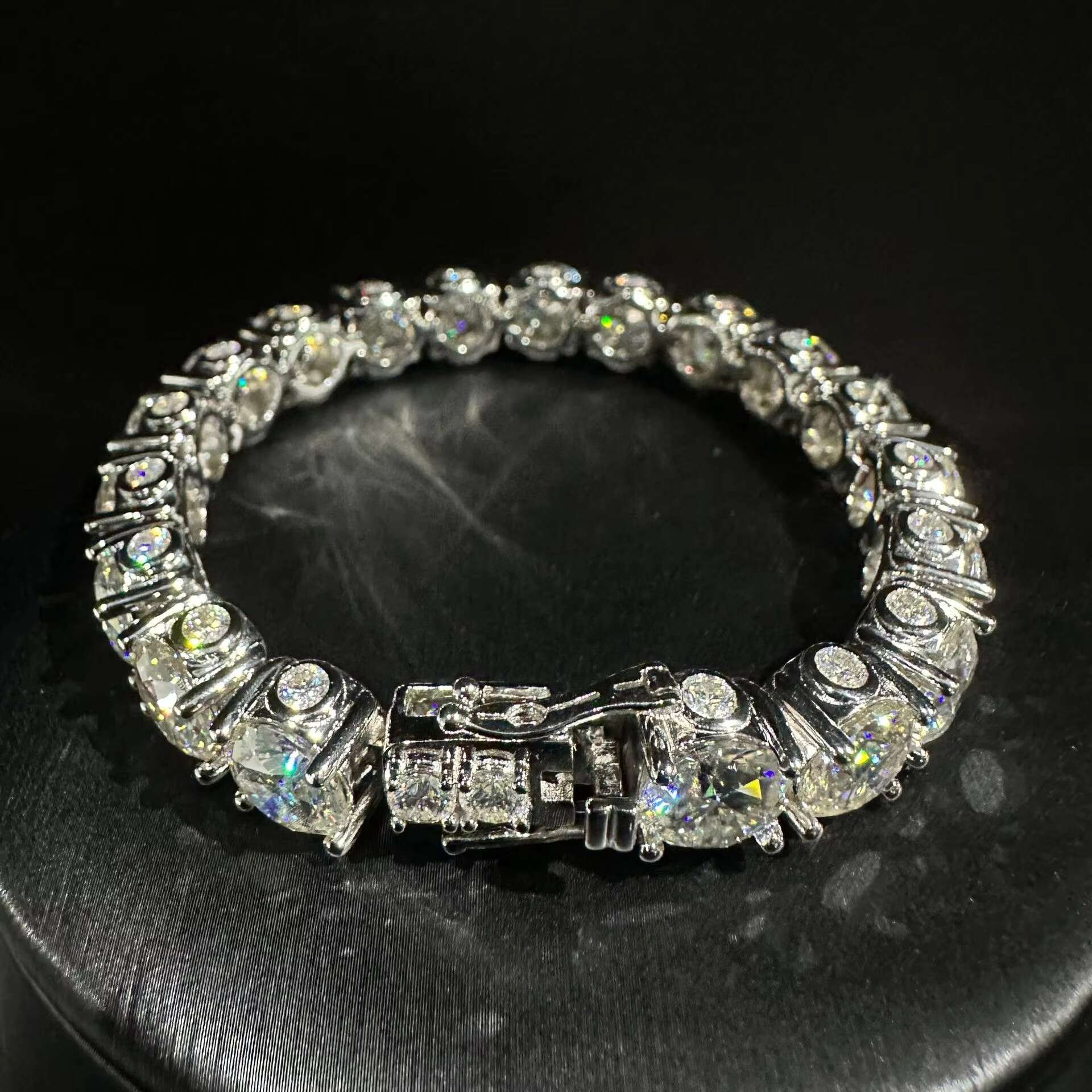 High Quality 9mm Moissanite Jewelry 3ct Woman Moissanite Tennis Chain Bracelets