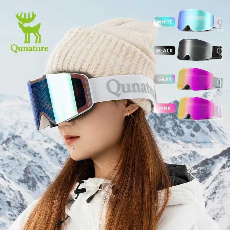 Qunature Ski Goggles Large Frame Snowboard Snow Goggles Double Layers UV400 Anti-fog Ski Glasses Skiing Outdoor Sport Eyewear K251110