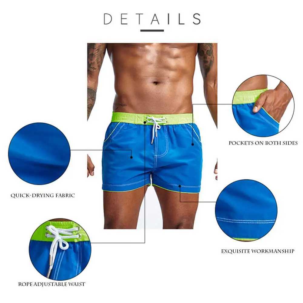 Swimsuit swimming shorts beach shorts swimming shorts quick drying pants running shorts mens surfing shortsW250410
