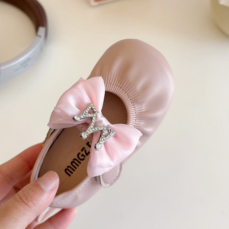 Spring New Kids Flats Shoes Bowknot Cover Toe Light Toddler Casual Shoes Kidszworld 2025 Fashion Non-slip Leisure Comfy Girls Shoes Size 16 - 25 K0242