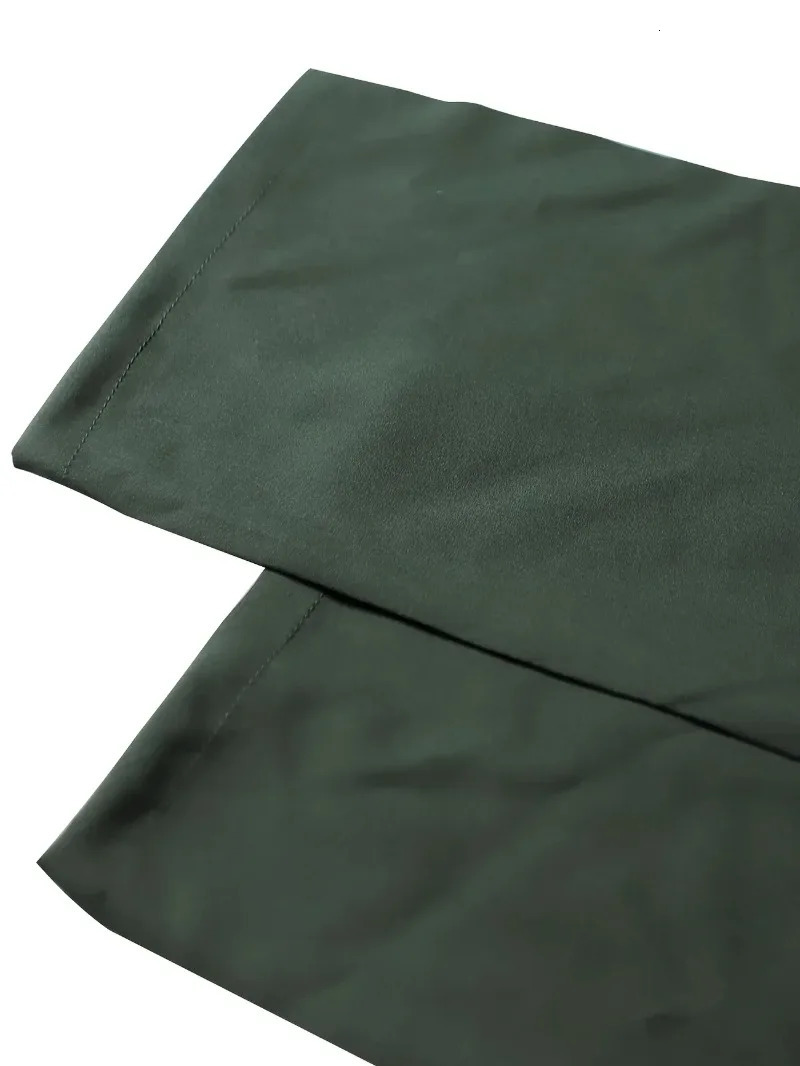 1pc Men Lightweight Cargo Pants with Drawstring Elastic Waist Multiple Zipper Pockets Large Side Pockets Breathable Regular Fit 251110