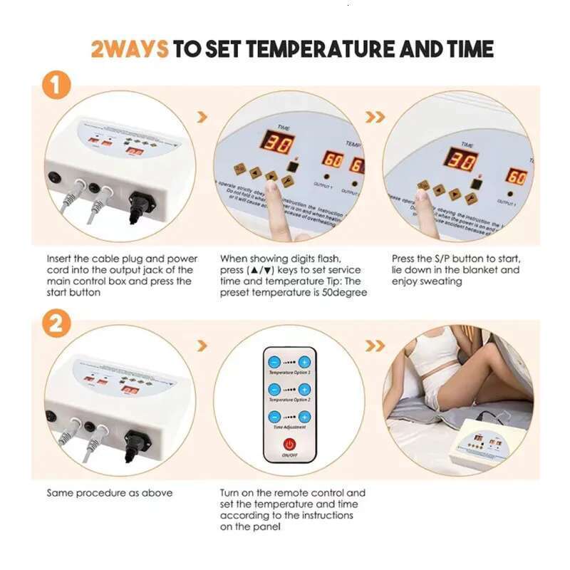 With Hand Sleeve Design Style 2 Zone Thermal Sauna Blanket Body Shaper For Weight Loss And Fiess