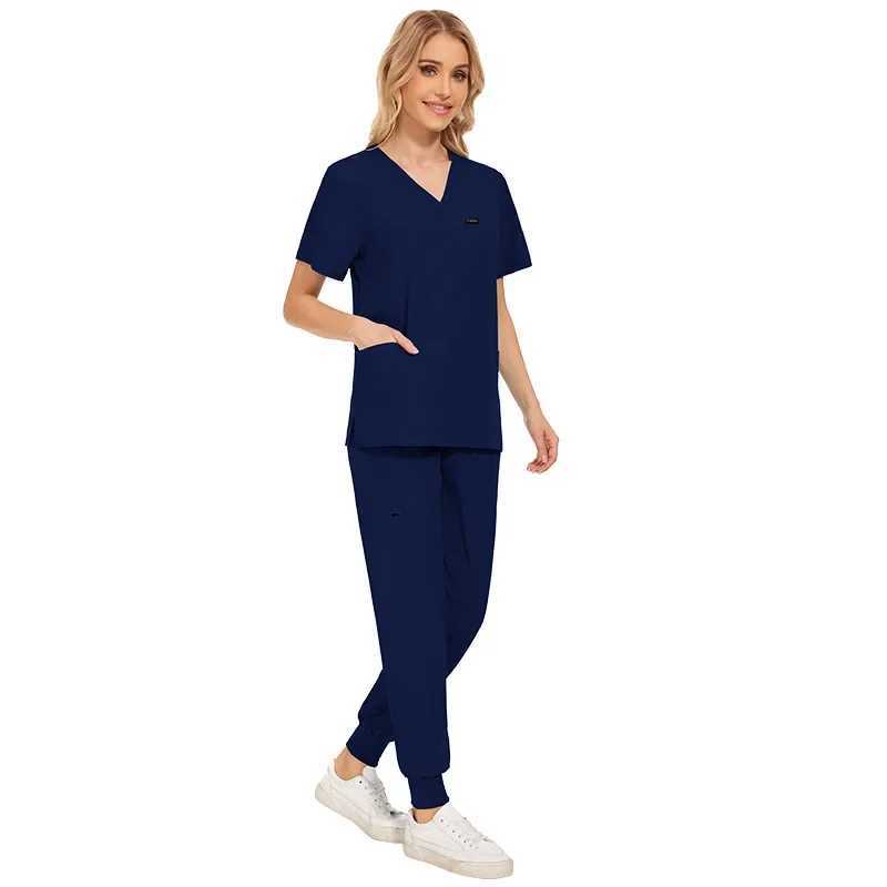 Ultra thin and lightweight fabric short Sleve medical clothing shampoo care pants elastic summer medical uniform X250410