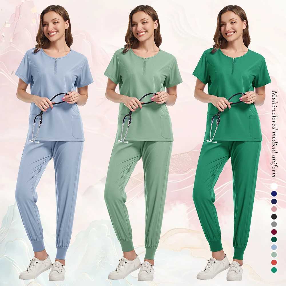 Medical clothing womens shampoo jogging set nursing pants surgical gowns high-quality medical uniforms beauty uniforms X2504101