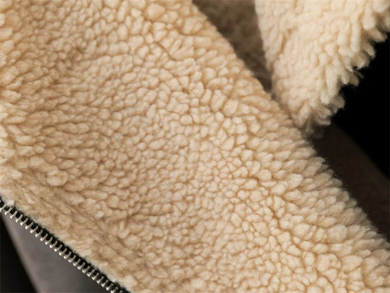 Autumn/Winter European-style womens warm and thick double-sided lapel long-sleeved jacket 251106