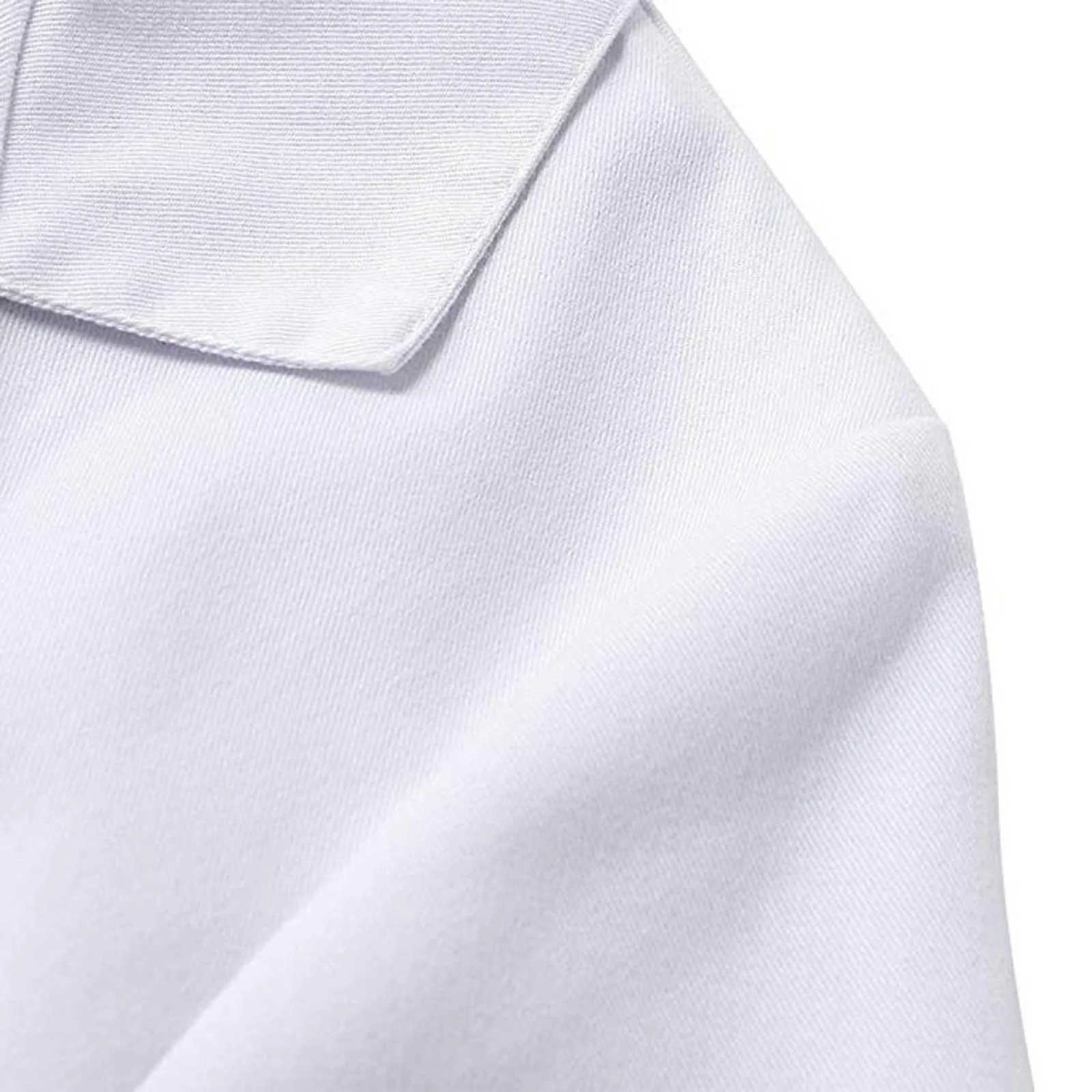 Womens white washer uniform pocket button short Slve washer top round neck nurse accessory Enfermeria X250410