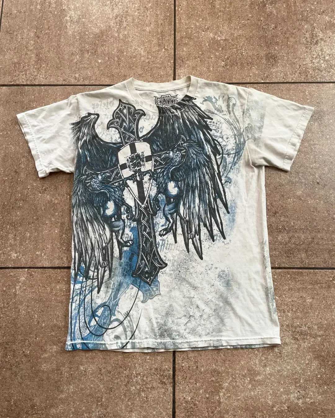 Y2K Conflict T-shirt New Harajuku Hip Hop Round Neck Oversized T-shirt Mens Short Sleeve Gothic Clothing Top M250411