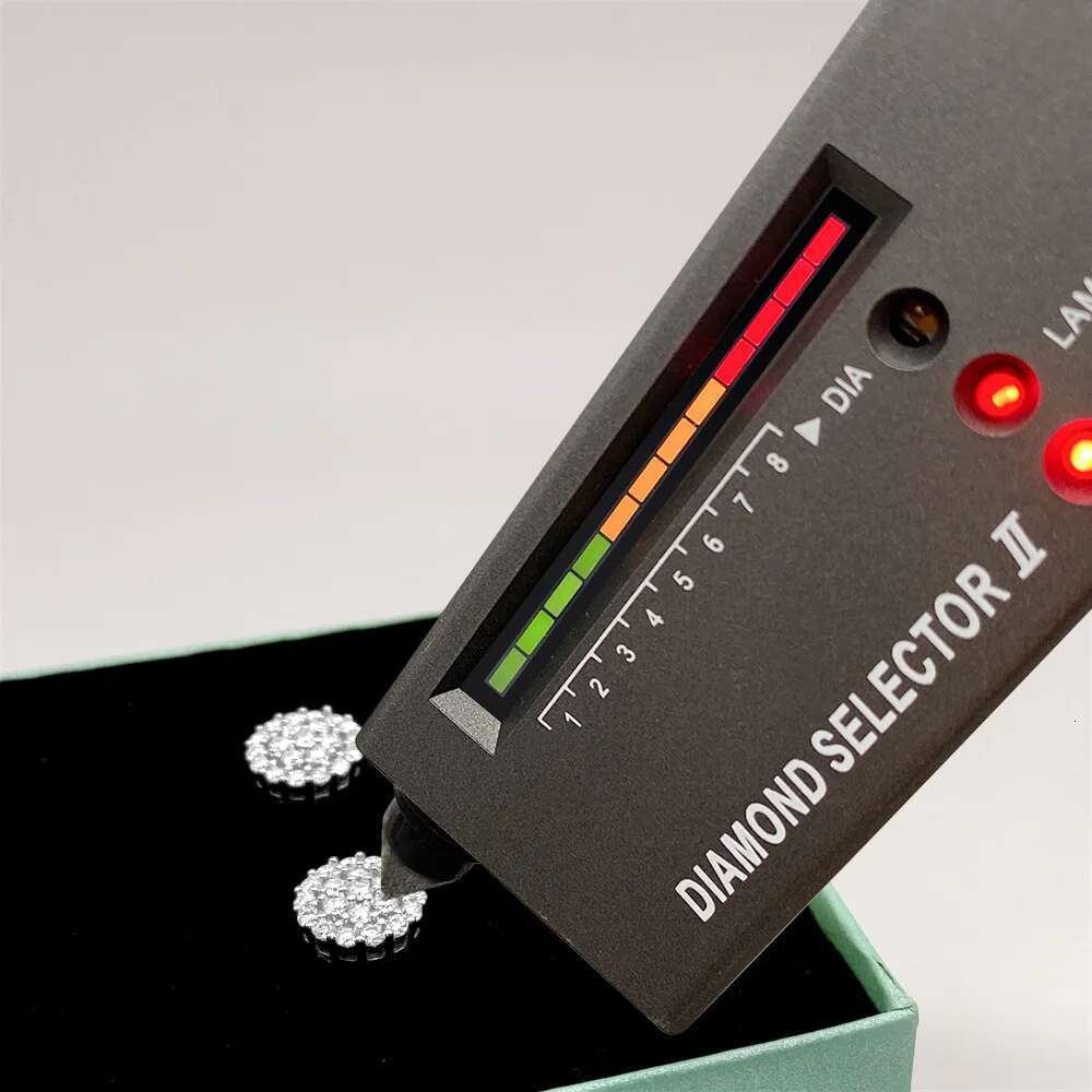 Full Moissanite Diamond Ladys Earrings New Original 925 Sterling Silver Hip Hop Moissanite Stud Earrings Fine Jewerlyfor Women