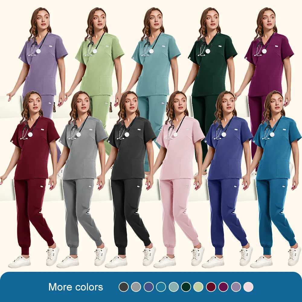 Medical Nurse Uniform Spa Workwear Medical Scrubs Set Hospital Uniform Surgery Dentist Overalls Spa Clinical Beauty Work Wear X250410