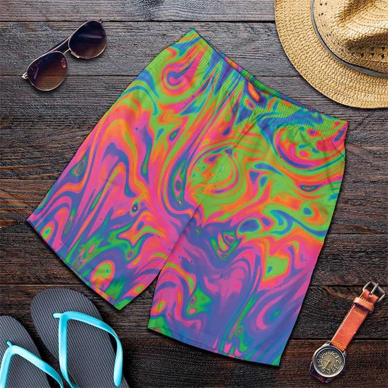 Colorful Bubble Harajuku 3D Printed Surfboard Shorts Cool Summer Street Hip Hop Swimming Shorts Mens and Childrens Travel Beach ShortsW250410