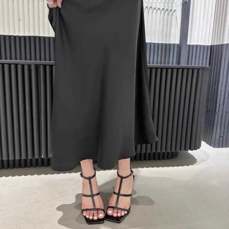 Womens ankle buckle high-heeled sandals breathable and sexy party shoes womens Frt cross strap open toe square toe shoesXJ250410