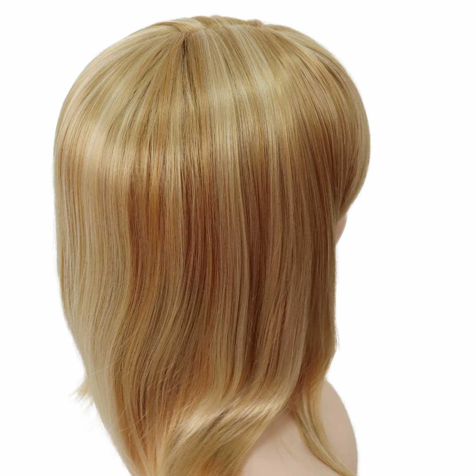 Strawberry Blonde Wigs for Women Synthetic Straight Wigs Long Bob Straight Blond Hair Wig with Side Bangs for Women Wig CapT251111