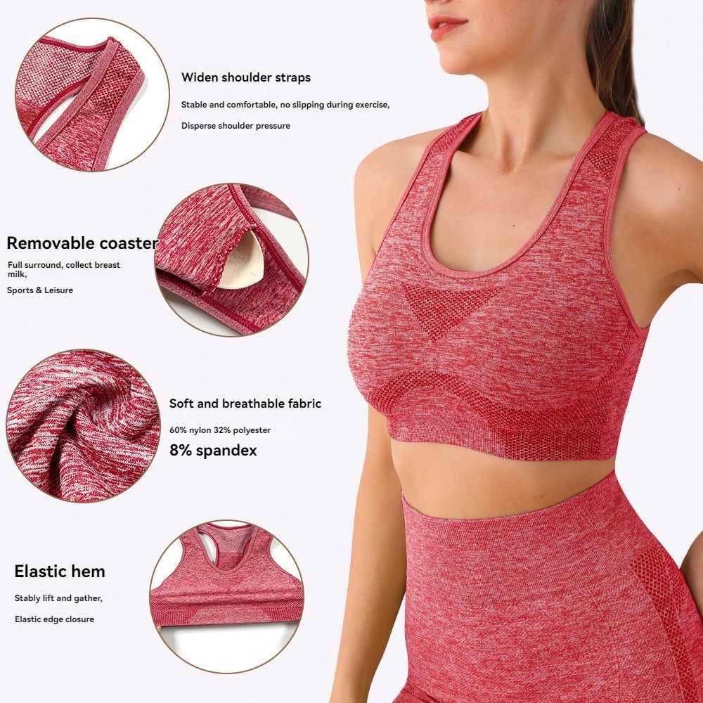 2PCS seamless womens yoga set sportswear fitness suit beautiful open back high waist leg sportswearW250411