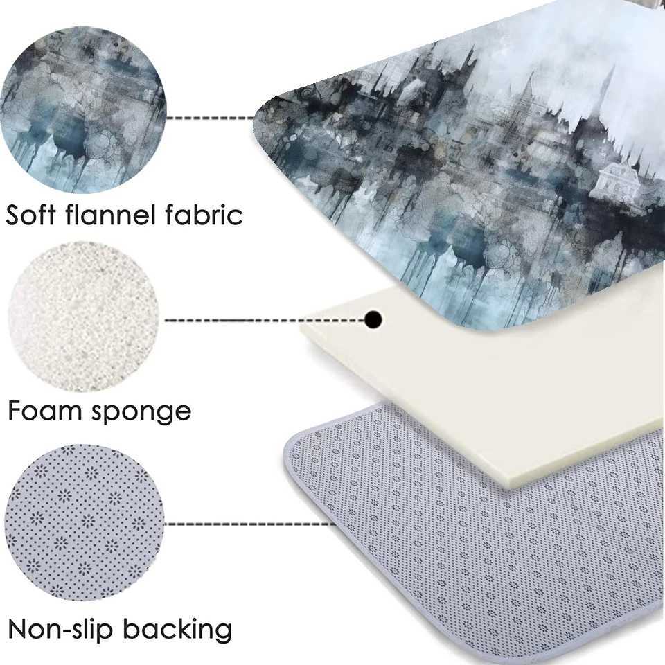 American Retro Carpets Living Room Thicken Flannel Floor Mat Home Lounge Rug Irregular Bedroom Decor Anti-slip Carpet Office Y251110