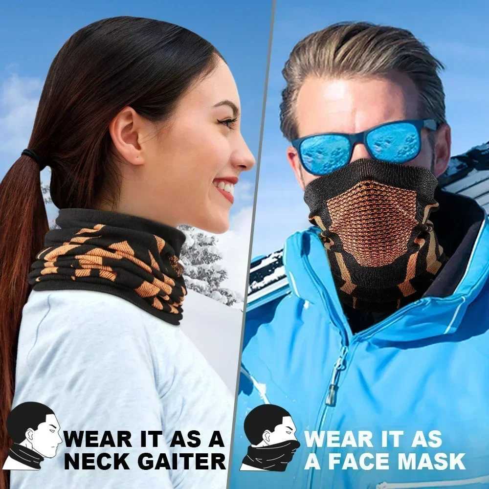 Thermal Face Bandana Mask Cover Neck Warmer Gaiter Bicycle Cycling Ski Tube Scarf Hiking Breathable Masks Print Women Men Winter S251110
