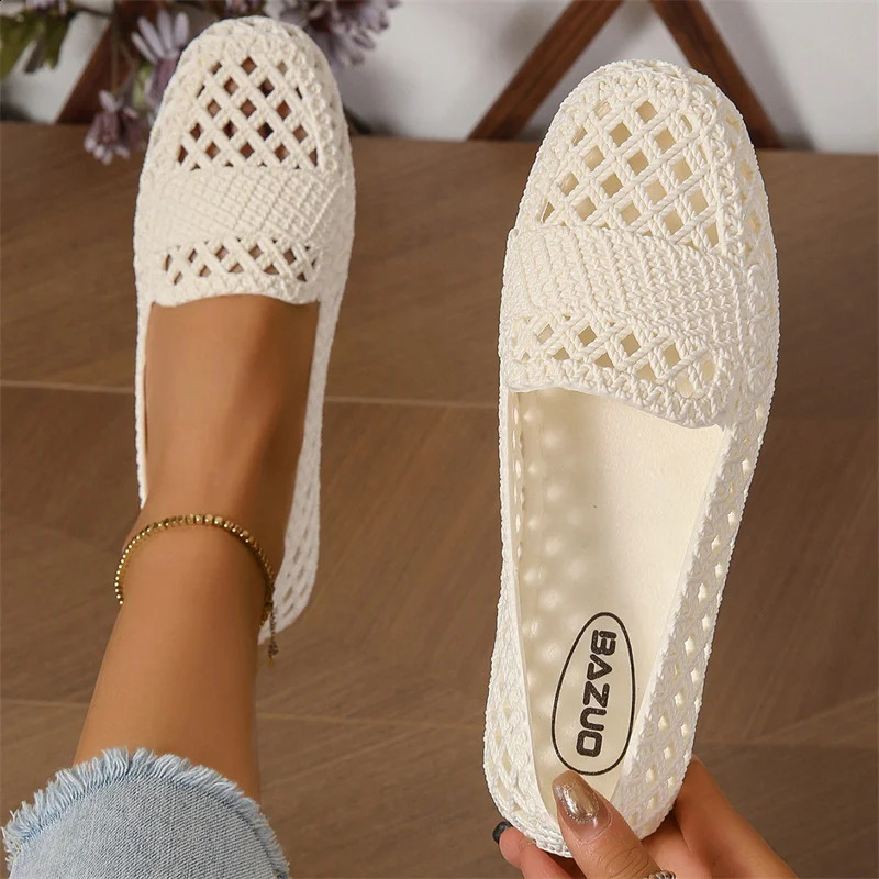 summer mesh breathable outerwear fashionable comfortable wear-resistant Versatile womens flat top sandals 250430