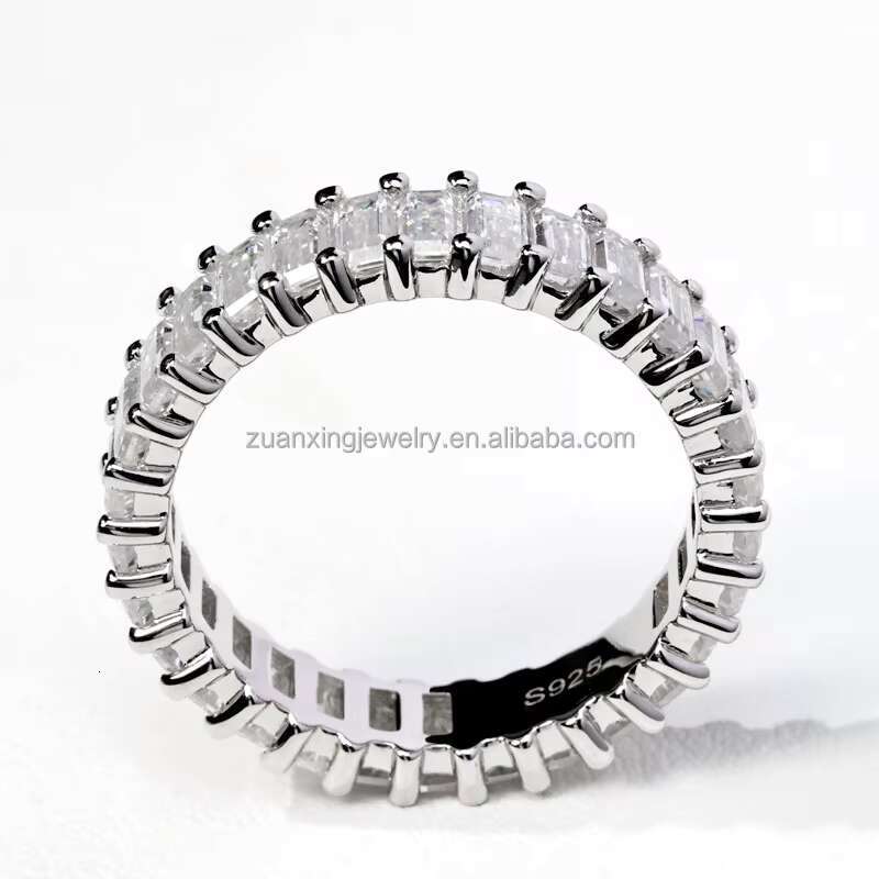 Spot Goods Engagement Weeding Anniversary Rings VVS VS GRA Certificated Rings S925 D Rings Mosan Diamond