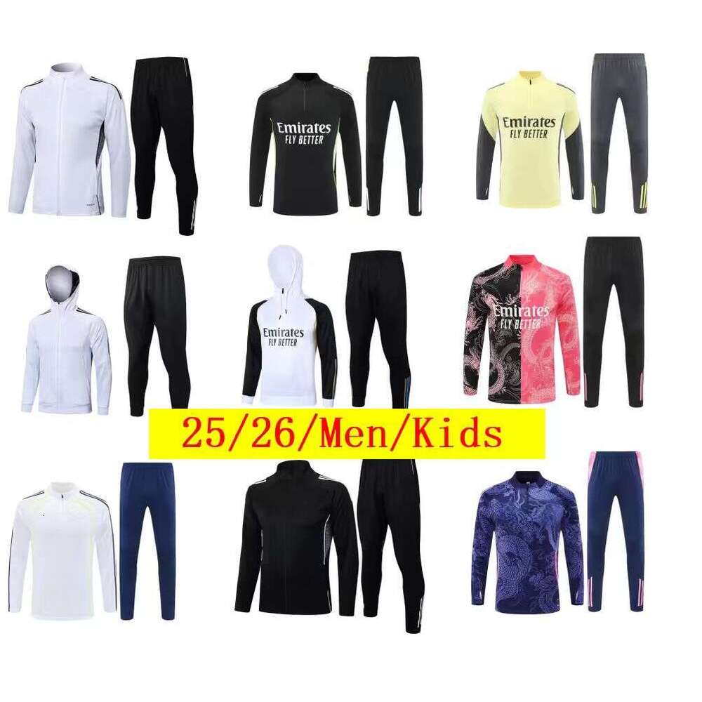 25 26 Training suit REAL MBAPPE BELLINGHAM MaDrIdS soccer 2025 2026 VINI JR HUIJSEN VAERDE TRENT Football jacket men kids kit long sleeved tracksuit set