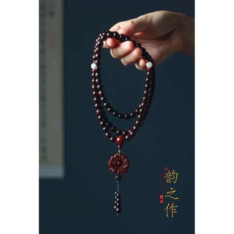 UMQ Zambia Small Leaf Rosewood DIY Lotus House 108 Men'S Women'S Clothes Jewelry Bracelet Buddha Rosary