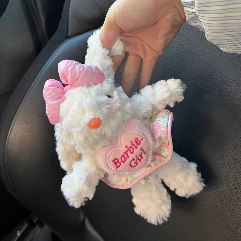 Rabbit plush toy keychain cartoon rabbit soft filled doll pendant car keyring backpack decoration childrens gift W250411