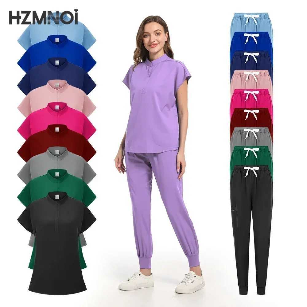 Women Scrubs Sets Polychrome Medical Uniform Hospital Working Scrub Suits Nurse Accessories Dental Surgery Suit Lab Workwear X250410