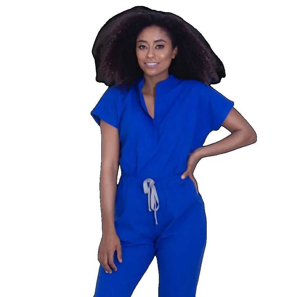 New Fashion Spandex Medical Uniform Medical Scrubs Sets Nursing Scrubs Hospital Uniform Doctor Nurse Uniforms Women Scrub Set X2505281