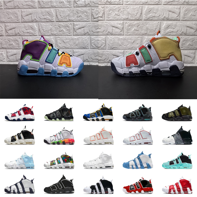 Low 2025 Shoes More Uptempos 96 Total Scottie Pippen White Varsity Red Green Multi-color Black Bulls University Blue Unc Women 36-45