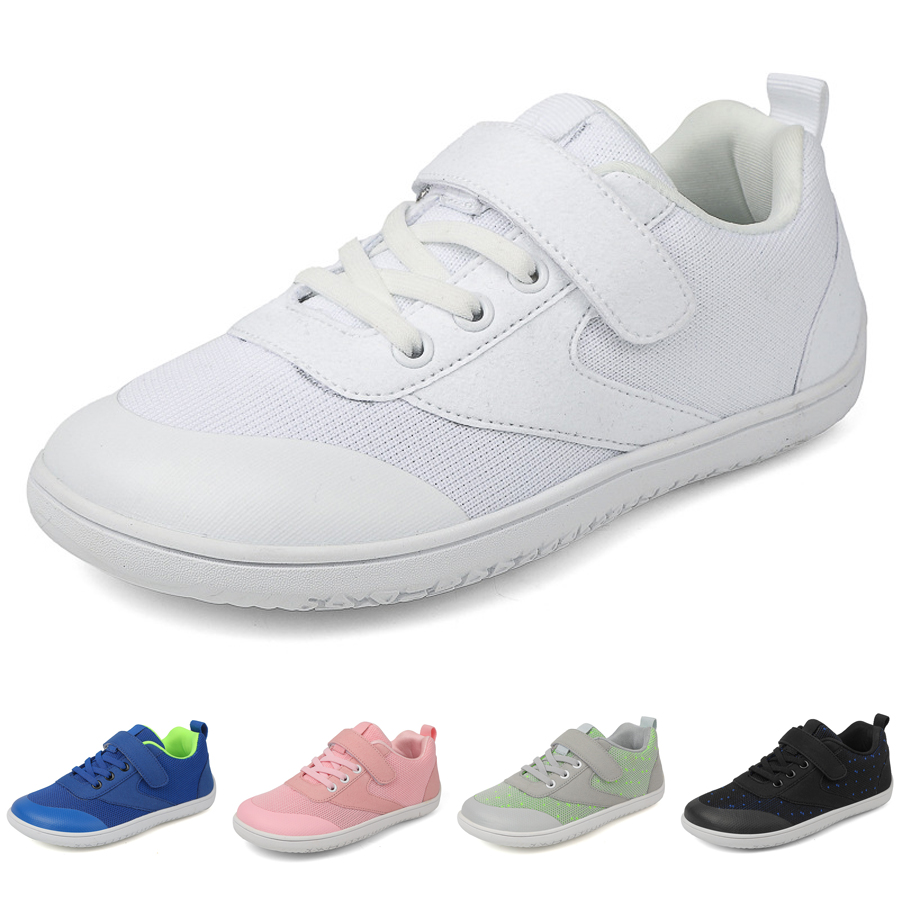 Kids Wide Barefoot Shoes Girls Boys Breathable Sports Shoes Toddler Non Slip Soft Walking Shoes Children Casual Running Sneakers for Outdoor Sports Si