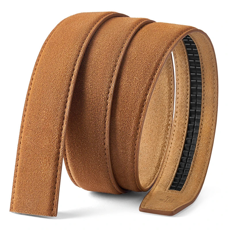 35cm Unisex Belt Suede Style er Belts Soft Leather Suitable for Automatic Buckle 251110