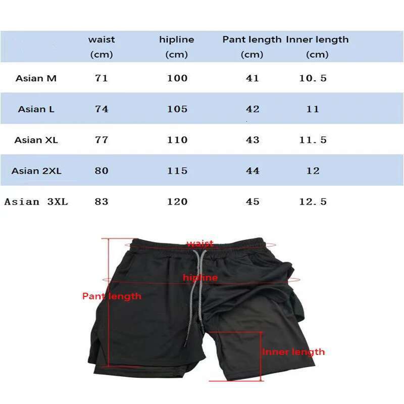 Casual Shorts Women's Wear Men's Wear New Sports 2 In 1, Male, Breathable And Informal Sportswear, Double Layer, Running, M-3Xl Basketball S