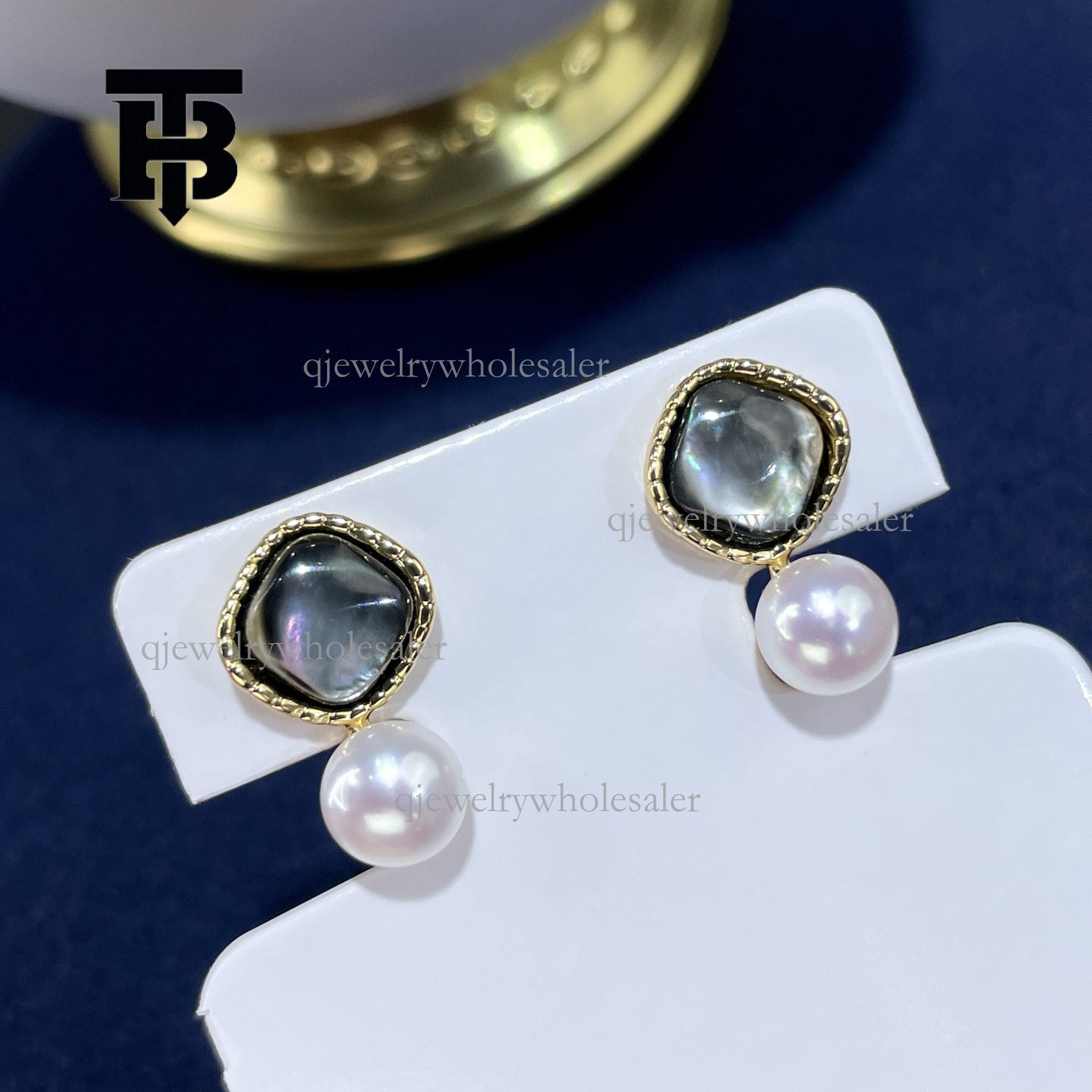 TB BHULAMTE Designer S925 Silver Needle Earrings Hot Natural Freshwater Mother Of Pearl Jewelry High End Simple Elegant And Versatile Women's Lux