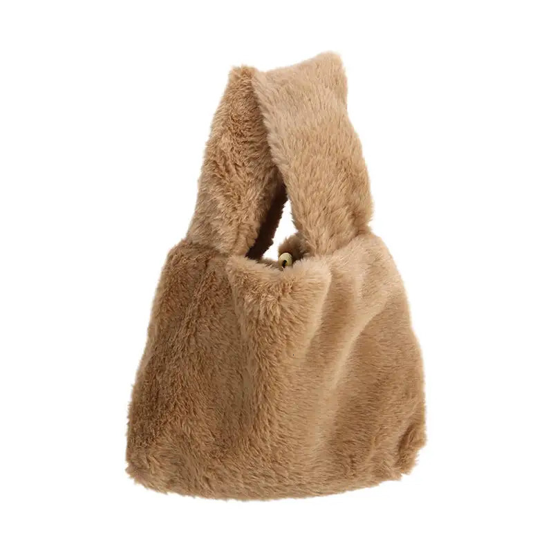 Mink Fur Handbag For Women Underarm Bag Soft Plush Small Shoulder Warm Fluffy Winter y251103