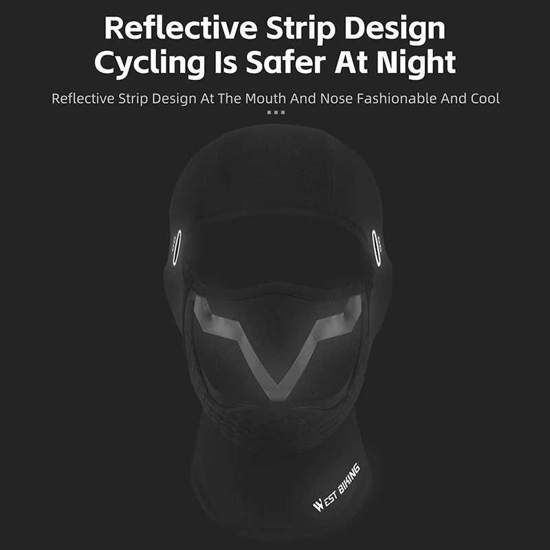 WEST BIKING Cycling Full Face Mask Motorcycle MTB Road Bike Breathable Anti Collision Bandana Bicycle Headwear Cap Equipment S251110