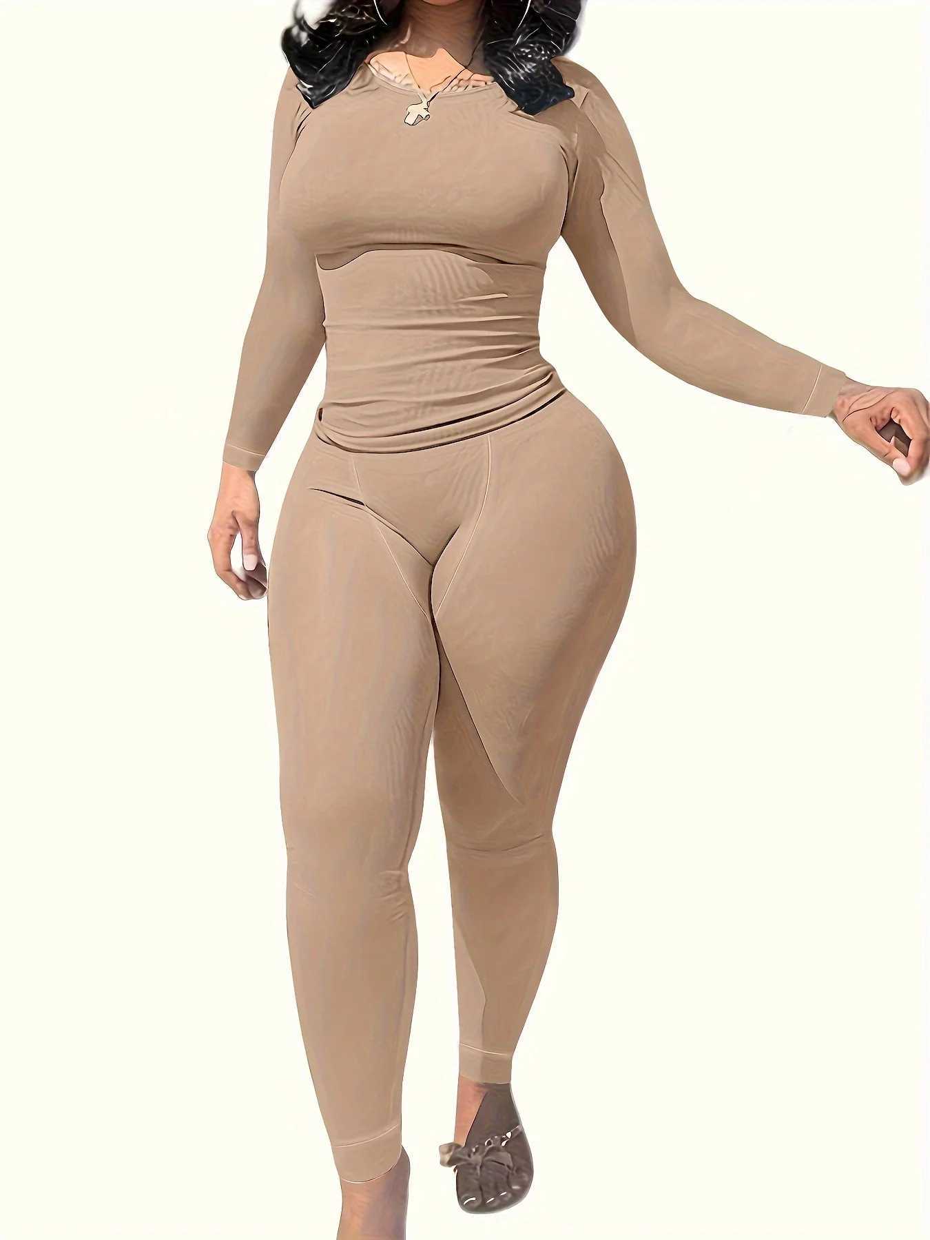 Womens clothing long sleeved and leg set sportswear 2-piece set womens setW250411