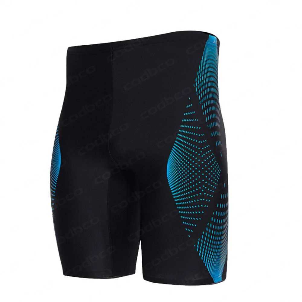 Summer Mens Swimming Jammer Endurance Exercise Training Swimsuit Shorts Quick drying Beach Swimming Relay Jammer Tight Surfing SwimsuitW250410