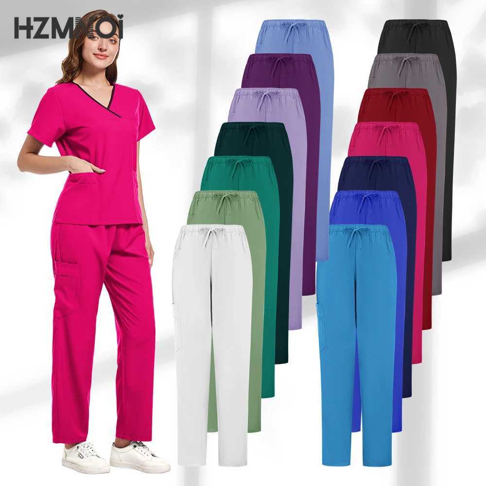 Hot Sales Scrub Sets Uniform Women Joggers Breathable Dentist Veterinary Scrubs Pet Store Pharmacy Worker Uniforms Fashion Scrub X250410