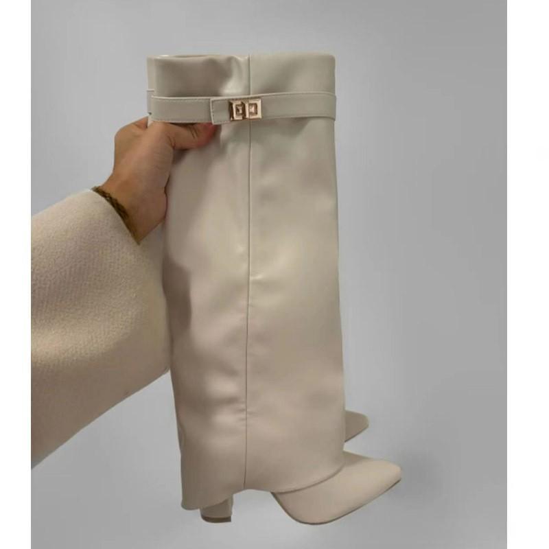 Suede Metal Decoration Frouser Boots Sexy Pointed Toe Square Heel New Arrivals Fashion Women Modern Boots Z250909